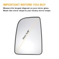 Car Rearview Left Driver Side Upper Part Mirror Glass Replacement W Backing Plate Convex Non-heated White For Mercedes Sprinter