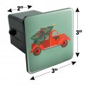 Old Timey Christmas Red Truck And Tree Tow Trailer Hitch Cover Plug Insert