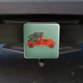 Old Timey Christmas Red Truck And Tree Tow Trailer Hitch Cover Plug Insert