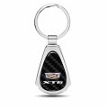 Ipick Image For Cadillac Xt6 Real Black Carbon Fiber Chrome Metal Teardrop Key Chain Keychain Official Licensed