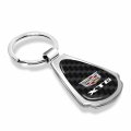 Ipick Image For Cadillac Xt6 Real Black Carbon Fiber Chrome Metal Teardrop Key Chain Keychain Official Licensed