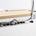 Vivo Iron Under Desk 17 Inch Cable Management Wire Rack Power Strip Holder Cord Organizer Tray For Office And Home White 