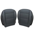 Driver Passenger Side Bottom Replacement Perforated Black Leather Line Seat Covers For Mercedes Benz C230 2005 2006 2007 