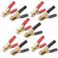 5pair Alligator Clips Electrical 50a 3 1inch Heavy Duty Insulated Pure Copper Charging Battery Clamps Spring Loaded Truck Car 