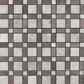 Checkerboard Design Silver Galaxy With Olive Maroon Marble Mosaic Tile 