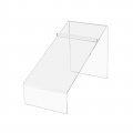 Marketing Holders Acrylic Slanted Shoe Display Stand Clear Premium Lucite 4 Inch Wide X 5 High Footwear Showcase Riser With 