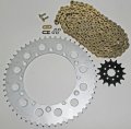 Gold O Ring Chain And Sprocket Fits 1987-1990 1994-1998 Yamaha Yz250 15 48 114l 