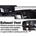 G-plus Led Drl Headlights Compatible With 1999-2007 Gmc Sierra 1500 2001-2007 Hd Bumper Headlamp Smokya Lensa Chrome Housinga