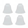 Aspen Creative 23026-4a Transitional Style Replacement Bell Shaped Frosted Glass Shade 2-1 8 Fitter Size-3 4 Height X 5-3 