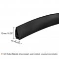 Uxcell U Channel Edge Trim 3 3ft Length Rubber Guard Seal Strip Protector Fit For 1 5-2mm 5 16 W X 19 32 H Black