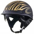 Ilm Half Helmet Open Face Motorcycle Helmets For Moped Cruiser Scooter With Sun Visor Dot Approved Model-210v Golden Medium