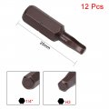 Uxcell 12pcs 25mm Long 1 4 Hex Shank H3 High Quantity Screwdriver Bits S2 Alloy Steel