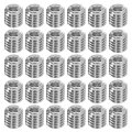 30pcs Threaded Insert Stainless Steel M3-0 5 Female To M5-0 8 Male Repair Nut 5mm Long Adapters Sleeve Reducing Thread Screw 