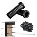 Muzata 40pcs Stainless Steel T316 Protective Sleeves 8 Black Cable Railing Kit Hardware Protector Sleeve For 1 Wire Rope Wood 