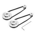 2 Set Gt-2 Synchronous Wheel 20 60 Teeth 5 10mm Bore Aluminum Alloy Timing Pulley With 2pcs Length 280mm Width 6mm Belt For 3d 