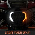 Sautvs Grille Accent Fang Lights For Rzr 1000 Xp Turn Signal Grill Signature Lamps 2014-2018 Polaris 1000 2015-2020 900 Xc 900s