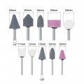 Uxcell Abrasive Stone Points Set Grinding Wheel Polishing Head With 1 8-inch And 4-inch Shank 10 Pcs