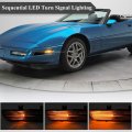 Njsbyl Smoked Lens Corvette C4 Led Front Side Marker Lamps For 1991-1996 Chevrolet Chevy Grand Sport Zr1 Amber Turn Singal