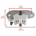 Caltric Front Rear Left Right Brake Caliper With Pad Compatible Yamaha Rhino 700 Yxr700 4x4 2008 2009 2010-2013