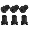 6pcs Wall Grommets For Cables 1 Inch Silicone Bushing Feed Through Routing Kit Cable Pass Ethernet With 8mm Hole Black Outer 