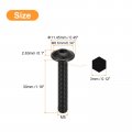 Uxcell Flanged Button Head Socket Cap Screws 25pcs M5x30mm 304 Stainless Steel Black Oxide Drive Fasteners Bolts Fully Thread