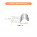 Uxcell 40 Pcs Pipe Strap Fit For 1 4in 6mm 304 Stainless Steel Clamp With Hole Conduit Or Fixing