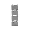 Front Brake Pads For Ferrari Testarossa 1990 1991 Ceramic Electronic Pad Wear Sensor 2 76 In Inner Height 