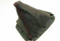 Kar Designers Fits 1999-2004 Mazda Miata Mx5 Real Black Leather Manual Shift Boot With Red Stitching Leather Part Only 