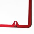 Uframe 4 Holes Slim Stainless Steel License Plate Holder Frame Red
