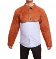 Antaither Split Cowhide Leather Cape Sleeve Heat Flame Resistant Heavy Work Welding Xxl 