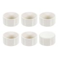 6pcs Pvc Pipe End Cap Fitting 3 Furniture Grade Plug Adapter Socket Fittings For Sewer Drain Connections Garden Diy White 