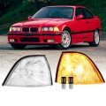 Usr 92-99 3 Series E36 Door Clear Corner Light With X2 Led Canbus Amber Bulbs Upgrade A 2 Piece Turn Signal Lamp Left Right For 