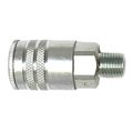 Interstate Pneumatics Ch641 3 8 Inch Industrial Steel Coupler 1 4 Male Npt 