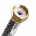 Uxcell Corrugated Stainless Steel Flexible Water Line 23 6inch Length G1 2 Female Threaded Connector With Washer