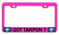 Got Tarpon Fishing Pink Metal License Plate Frame Tag Holder Z58 