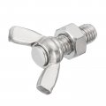 Uxcell 10pcs M8-1 25x20mm Wing Butterfly Screws Bolts With Nuts 304 Stainless Steel Bolt Thumb Hand