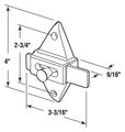 Prime-line Products Ph 17039 Slide Latch 2-3 4 In Hole Centers Diecast Construction Chrome Plated