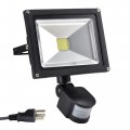 Dinglilighting 20w Led Motion Sensor Flood Lights Outdoor Pir Induction Lamp Intelligent Light 6000k Cool White 160w Bulb 
