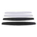 Car Styling Bumper Protector Guard Corner Strip Sticker Carbon Fiber 3m Auto Rubber Moulding Soft Pvc Decorative Black
