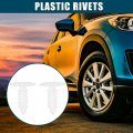 Acropix Universal 5mm Push Bumper Fastener Rivet Clips White Pack Of 25