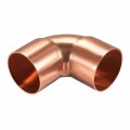Uxcell 41 28mm Id 90 Degree Copper Elbow Short-turn Pipe Fitting Connector For Plumbing