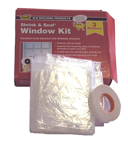 M-d Building Products 42-by-62-inch Shrink And Seal Window Kit 3 Windows 04440