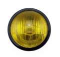 Taswk 6 5 Motorcycle Headlight Grill Side Mount Cover Mask For Yamaha Suzuki -amber Lens