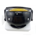 Taswk 6 5 Motorcycle Headlight Grill Side Mount Cover Mask For Yamaha Suzuki -amber Lens