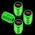 Official Dodge R T Black Green Glow In The Dark Tire Valve Caps Set Of 4 Universal Fit For Cars Trucks And Suvs 0 6 X 75 