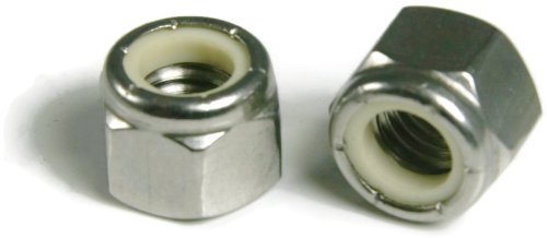 Nylon Lock Nut 5 16-18 18-8 Stainless Steel Nyloc Nuts With Insert 100 Pieces 502 Flats X 250 Height Silver