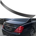 Rear Trunk Lip Spoiler For Mercedes Benz W221 S Class 2007 2013 Matte Black Abs Wing Self Adhesive Direct Fit Performance 
