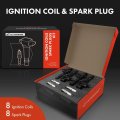 A-premium Set Of 8 Ignition Coil Pack And Iridium Spark Plugs Compatible With Infiniti Q45 1997 1998 1999 2000 2001 V8 4 1l