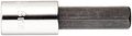 35068 1 4 In Drive Hex Long Bit Socket 8mm Polished Metal Finish