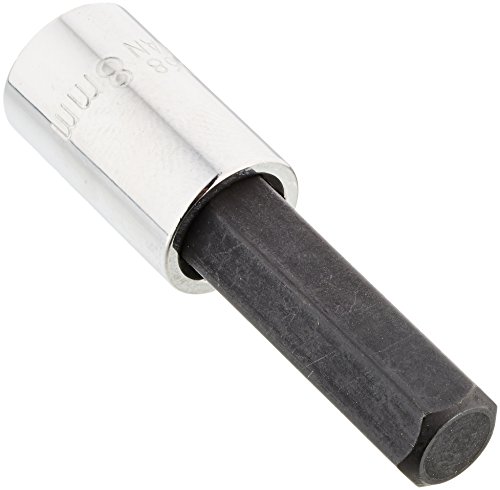 35068 1 4 In Drive Hex Long Bit Socket 8mm Polished Metal Finish